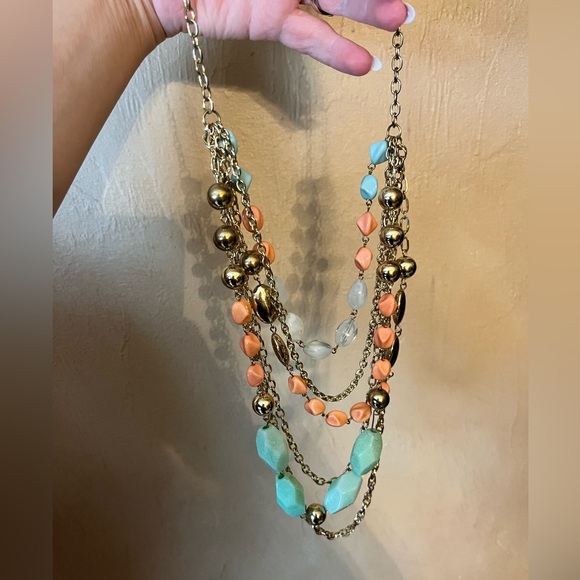 Multi-Color Layered Necklace - Picture 2 of 4